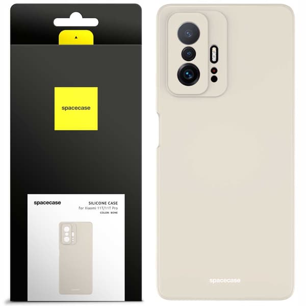 Spacecase Silikonfodral För Xiaomi 11T 11T Pro Bone