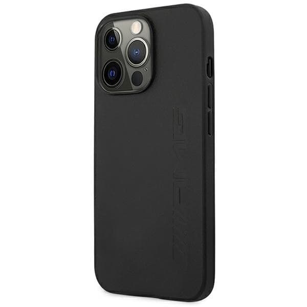 AMG LÆDER HOT STAMPED ETUI TIL IPHONE 14 PRO MAX - SORT