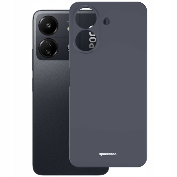 Spacecase Silikonfodral För Poco C65 Redmi 13C 4G Svart Skydd