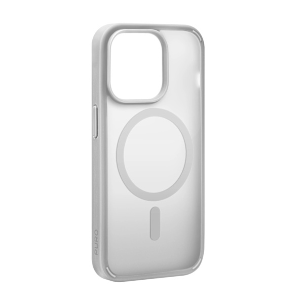 PURO GRADIENT MAGSAFE SILIKONETUI TIL IPHONE 15 PRO MAX - SØLV Sølv
