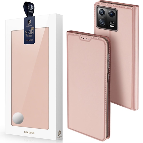 Dux Ducis Skin Pro Case Xiaomi 13-deksel med flip-kortlommebok? rosa stativ