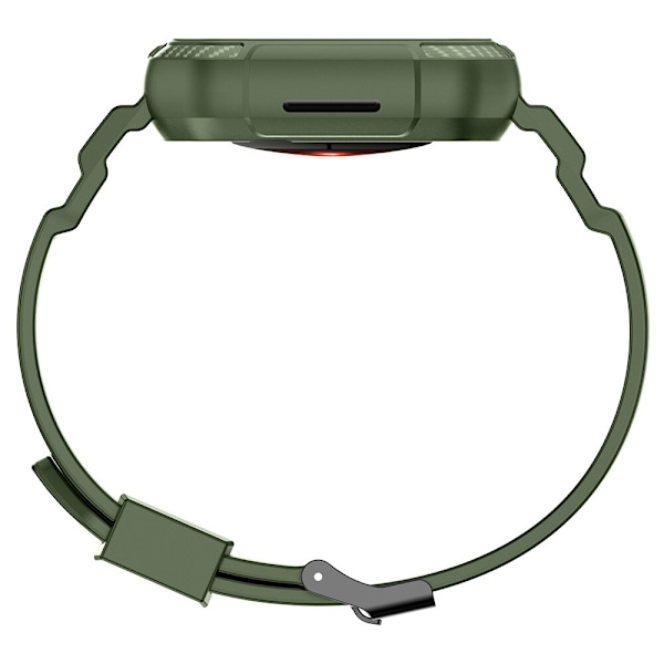 Kingxbar CYF106 2-i-1 pansret veske for Apple Watch SE 8, 7, 6, 5, 4, 3, 2, 1 (41, 40, 38 mm) med stropp grønn