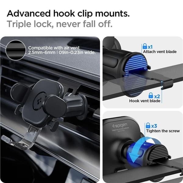 SPIGEN UTS12 ONETAP UNIVERSAL VENT BILMONTERING SORT