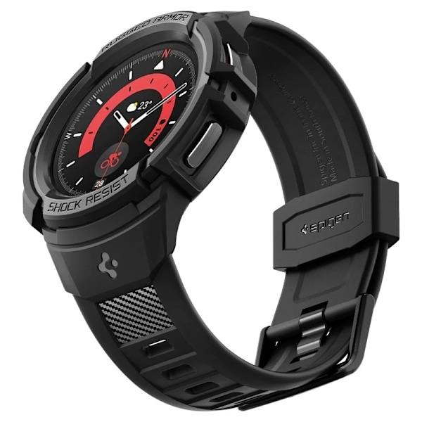 SPIGEN RUGGED ARMOR PRO ETUI MED REM TIL SAMSUNG GALAXY WATCH 5 PRO (45 MM) - SORT