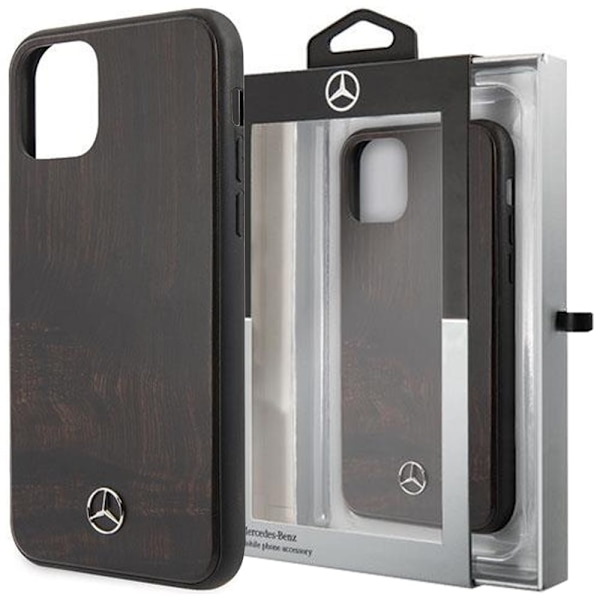 MERCEDES WOOD LINE ROSEWOOD COVER TIL IPHONE 11 PRO - BRUN