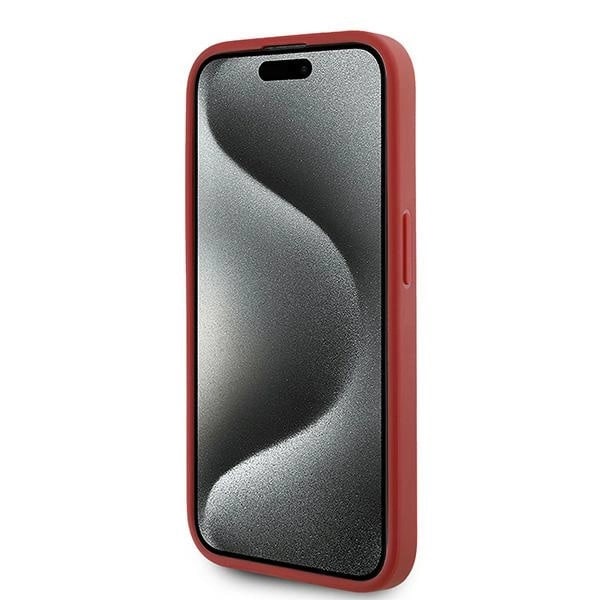 KARL LAGERFELD DIAGONAL QUILTED SCRIPT COVER TIL IPHONE 15 PRO MAX - RØD