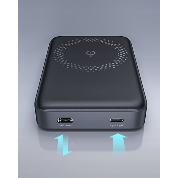 INNOSTYLE POWERMAG 2IN1 SNABB INDUKTION POWERBANK FÖR MAGSAFE 10000MAH STATIV SVART