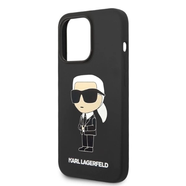KARL LAGERFELD SILIKONE IKONIK MAGSAFE ETUI TIL IPHONE 14 PRO - SORT