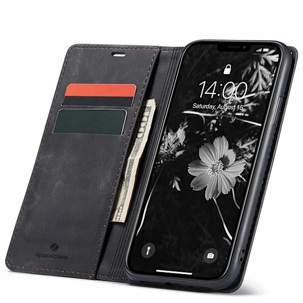Spacecase Pålbock För Iphone 11 Skäder Skäder Svart