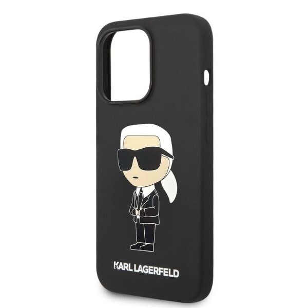 Karl Lagerfeld KLHCP14LSNIKBCK iPhone 14 Pro 6.1 hardt deksel svart/svart Silikon Ikonik