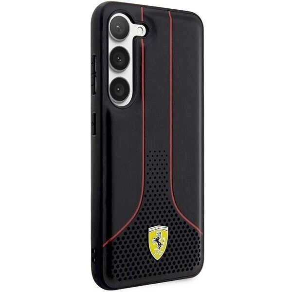 FERRARI PERFORATED 296 P COVER TIL SAMSUNG GALAXY S23+ - SORT
