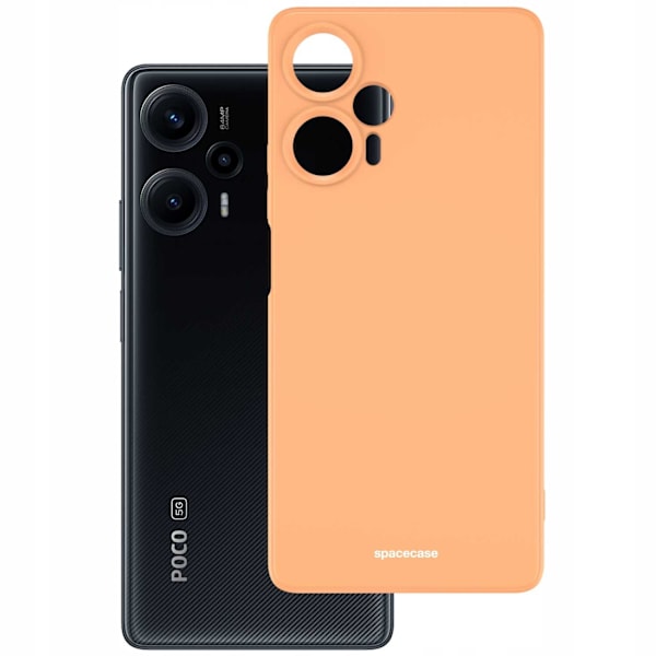 Spacecase Silikonfodral För Poco F5 Orange Skydd
