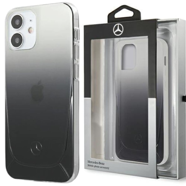 Mercedes MEHCP12SARGBK iPhone 12 mini 5.4 svart/svart hardt deksel Transparent Line