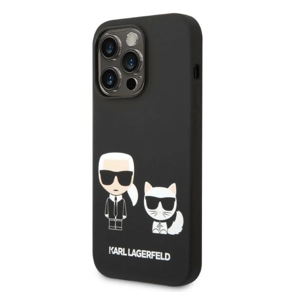KARL LAGERFELD FLYDENDE SILIKONE KARL&CHOUPETTE MAGSAFE ETUI TIL IPHONE 14 PRO - SORT