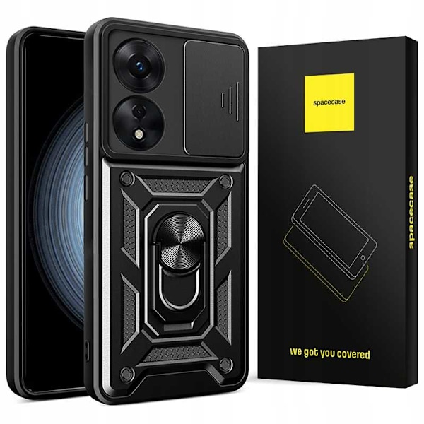 Spacecase Case Cover För Oppo A78 5G Svart Skydd