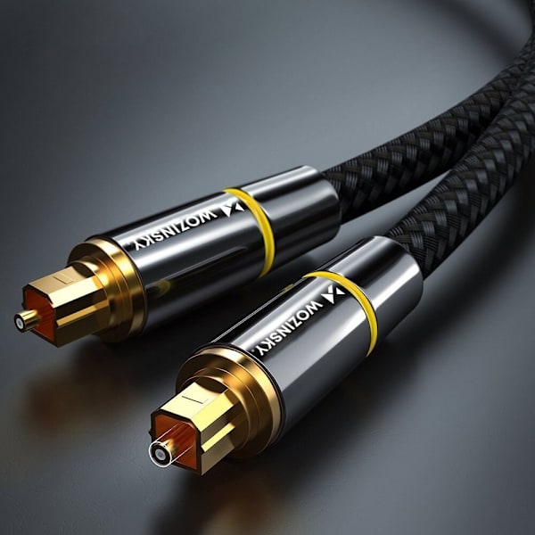 Wozinsky optisk kabel lydkabel digital optisk fiber Toslink SPDIF 3m svart (WOPT-30)