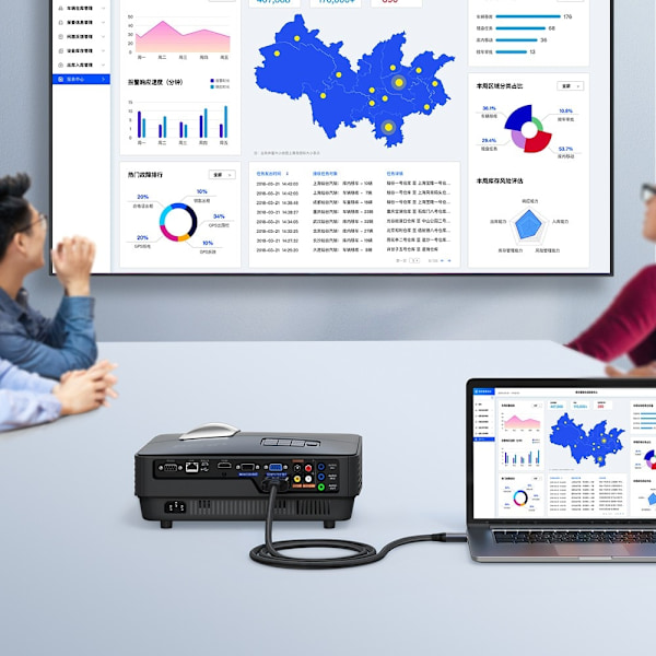MCDODO ADAPTERKABEL HDMI TIL VGA D-SUB KONVERTERARE FOR PROJEKTOR MONITOR 2M