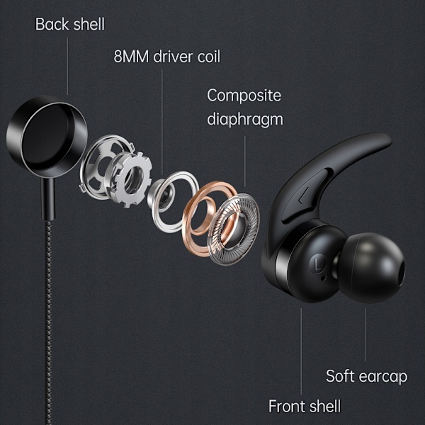 MCDODO IN-EAR TRÅDBUNDNA HÖRLURAR MED MIKROFON FÖR LIGHTNING IPHONE 13 14