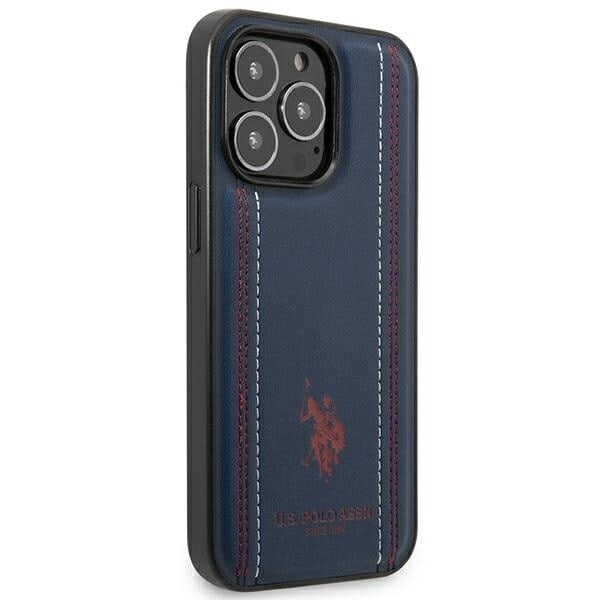 US Polo USHCP14LPFAV iPhone 14 Pro 6.1 Marineblå skinnsøm