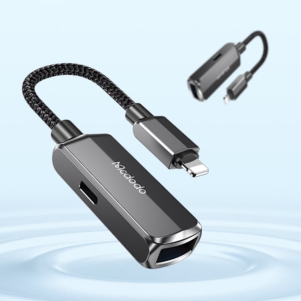 MCDODO ADAPTER LYNADAPTER USB 3.0 OTG-KABEL IPHONE-LADDNING