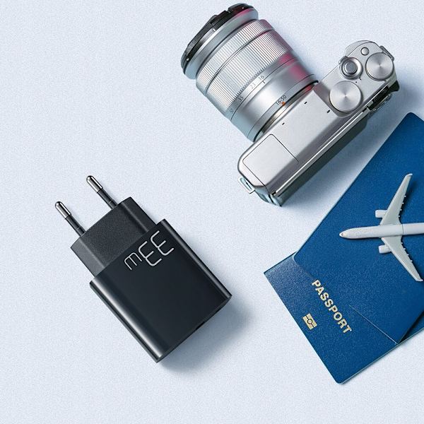 Mcdodo telefonlader, snabb, USB, USB-C, 33W, kabel inkludert, 60W, svart
