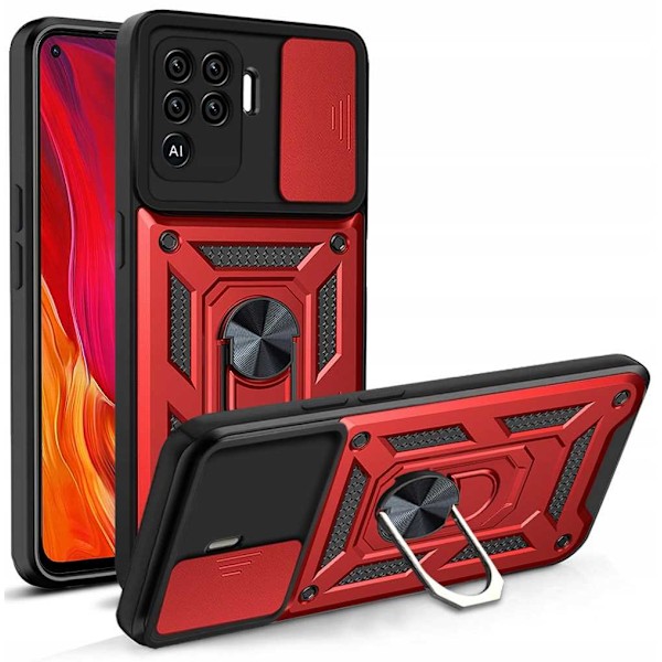 Spacecase Case Cover För Oppo Reno 5 Lite Rött Skydd