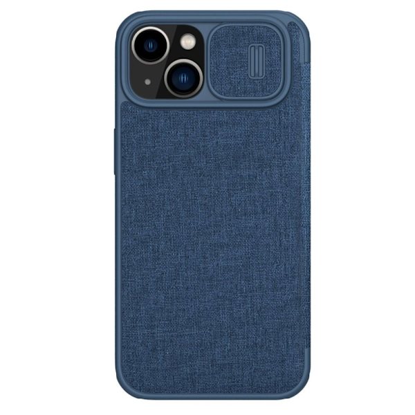 Nillkin Qin Cloth Pro Case Case for iPhone 14 Plus kamerabeskyttelsesveske.