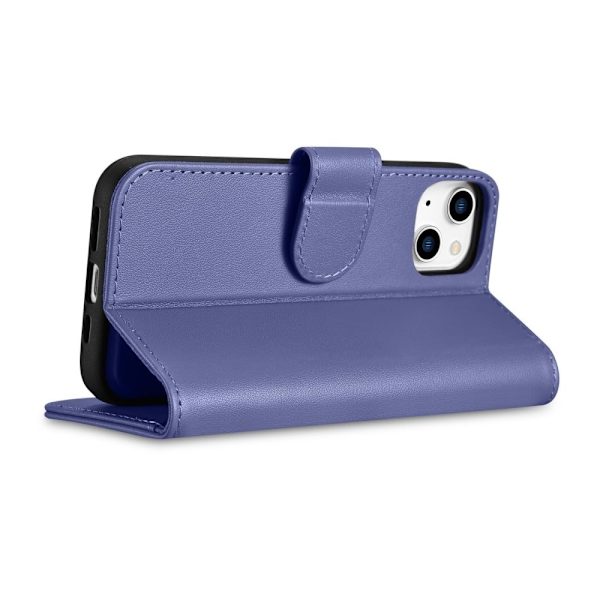 ICARER CASE LÆDERCASE TIL IPHONE 14 LYS LILLA