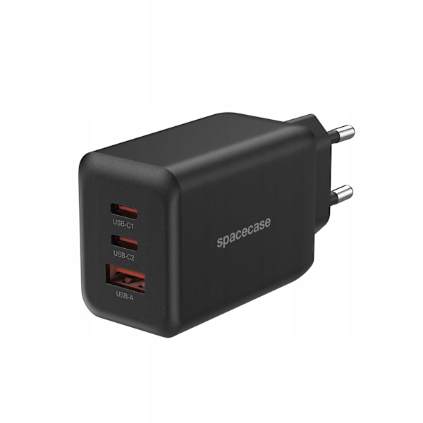 Rymdfall Usb C Laddare 65W Gaan För Telefon, Bärbar, Svart