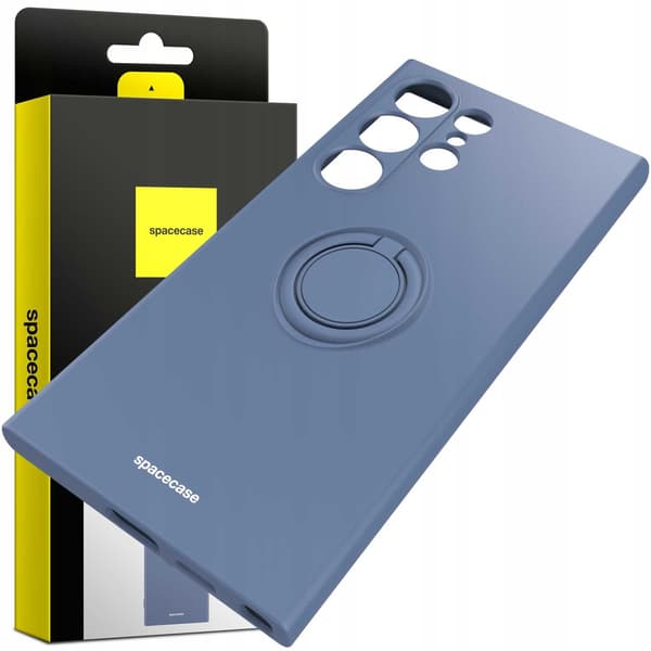 Spacecase Silikon Case Ring Galaxy S24 Ultra Blue Case Cover