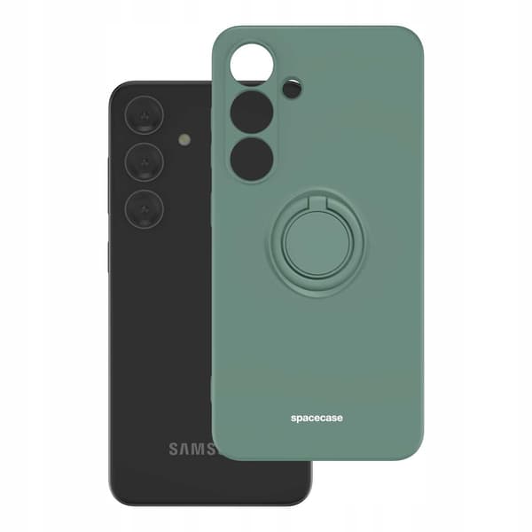 Spacecase Silikonecase Ring För Samsung Galaxy S24 Mörkgrön