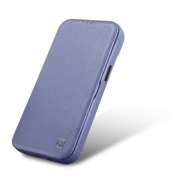 ICARER CASE LÆDERCASE MED MAGSAFE TIL IPHONE 14PLUS LYS LILLA