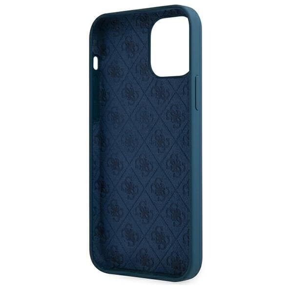 Guess GUHCP12LLSLMGBL iPhone 12 Pro Max 6.7 blå/blå hardt deksel Metal Logo Script