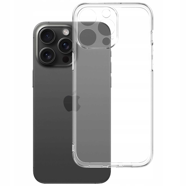 Spacecase Clear Case För Iphone 15 Pro Max, Transparent, Skyddande