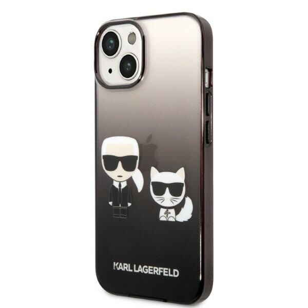 KARL LAGERFELD GRADIENT IKONIK KARL&CHOUPETTE ETUI TIL IPHONE 14 PLUS - SORT