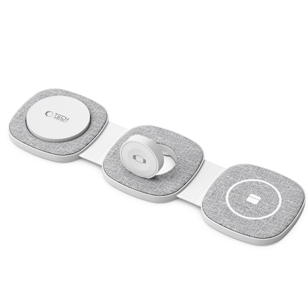 TECH-PROTECT QI15W-A32 3I1 MAGNETISK MAGSAFE TRÅDLØS OPLADER GRÅ