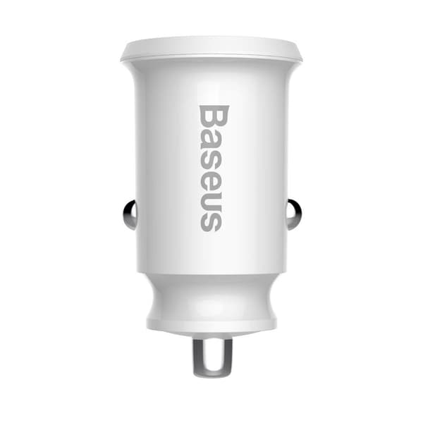Baseus Grain Car Charger mini billader 2x USB 3.1A hvit (CCALL-ML02)