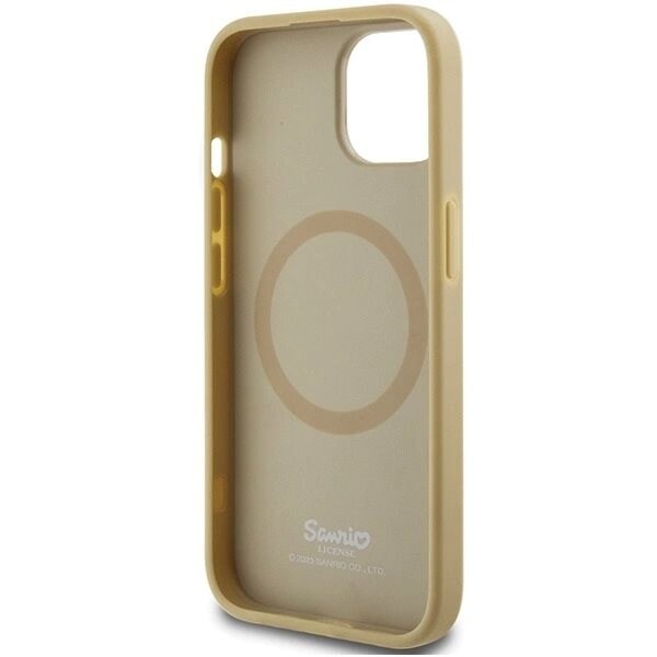 Hello Kitty Läder Kitty Head MagSafe fodral till iPhone 14 - guld