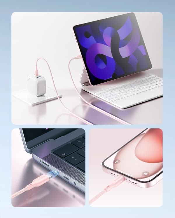 INNOSTYLE USB-C SNABBLADDNINGSKABEL FÖR IPHONE SAMSUNG USB TYP C 60W 2M