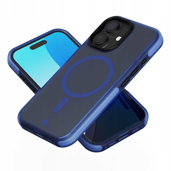 Spacecase Case Hybrid Fusion Mag Skal För Iphone 16 Mörkblåt