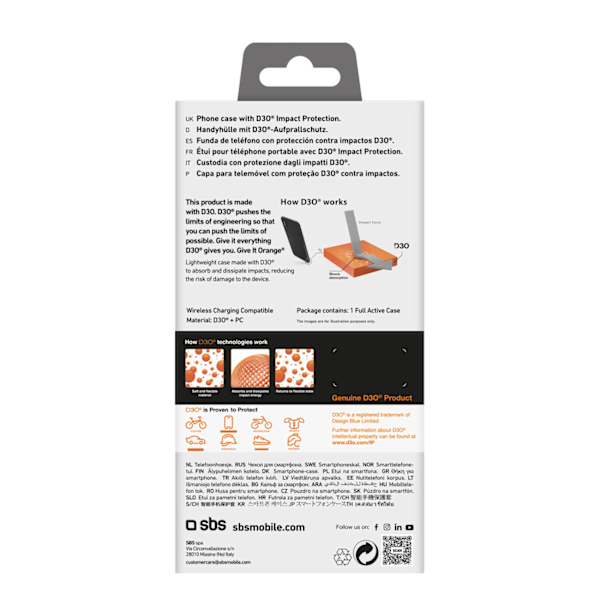 SBS FULL ACTIVE D3O ETUI TIL IPHONE 16 PLUS - SORT