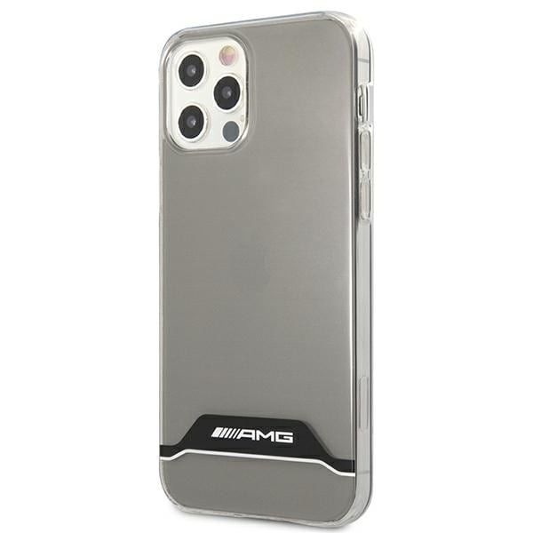 AMG AMHCP12MTCBW iPhone 12/12 Pro genomskinligt/transparent hårdfodral Electroplate Black&White