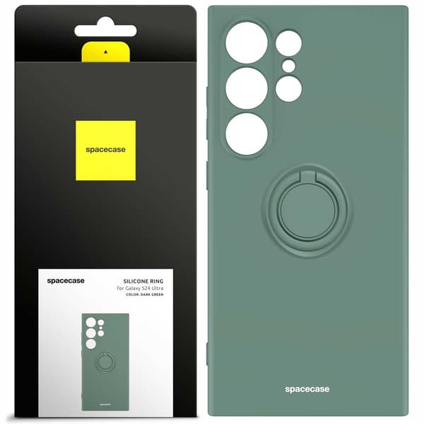 Spacecase Silikonecase Ring För Samsung Galaxy S24 Ultra Mörkgrön
