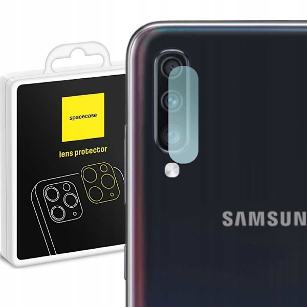 Rymdfodral Härdat Glas För Samsung Galaxy A70 Linsskydd