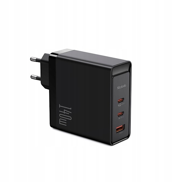 USB-C-laddare, GaN, 140W + USB-C-kabel 240W, 2M, McDodo