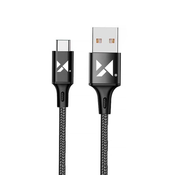 Wozinsky USB - USB Type C-kabel 2,4A 2m svart (WUC-C2B)