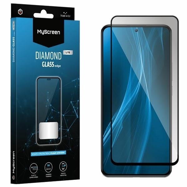 MS Diamond Glass Edge FG Xiaomi Redmi Note 12s svart/svart hellim