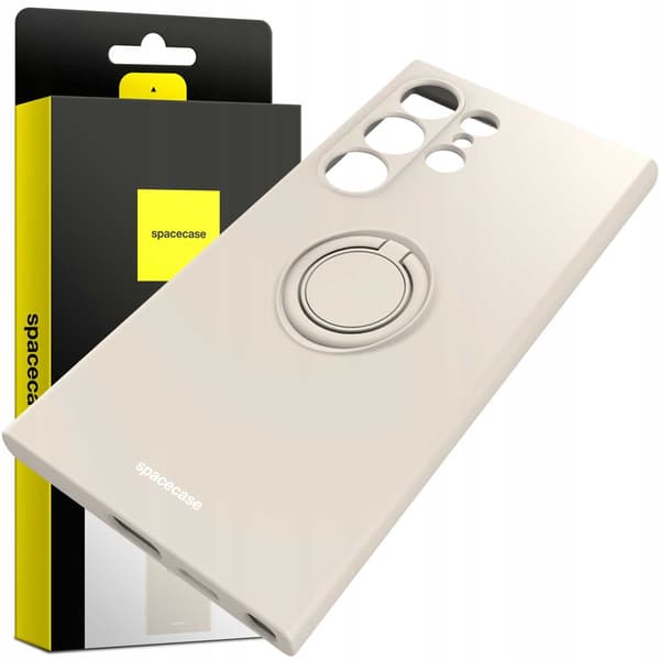 Spacecase Silikonecase Ring För Samsung Galaxy S24 Ultra Bone