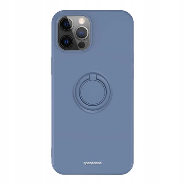 Spacecase Silikon Ringfodral För Iphone 12 Pro Max Blue Case Cover