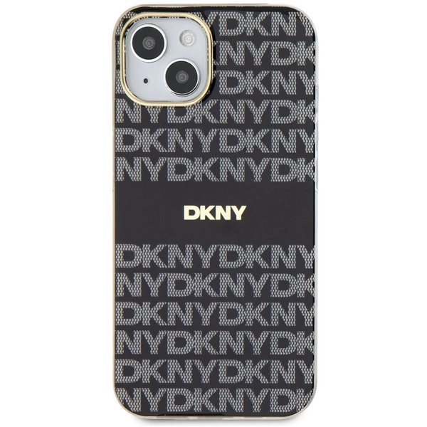 DKNY IML Mono & Stripe MagSafe-deksel til iPhone 15 Plus / 14 Plus - Svart
